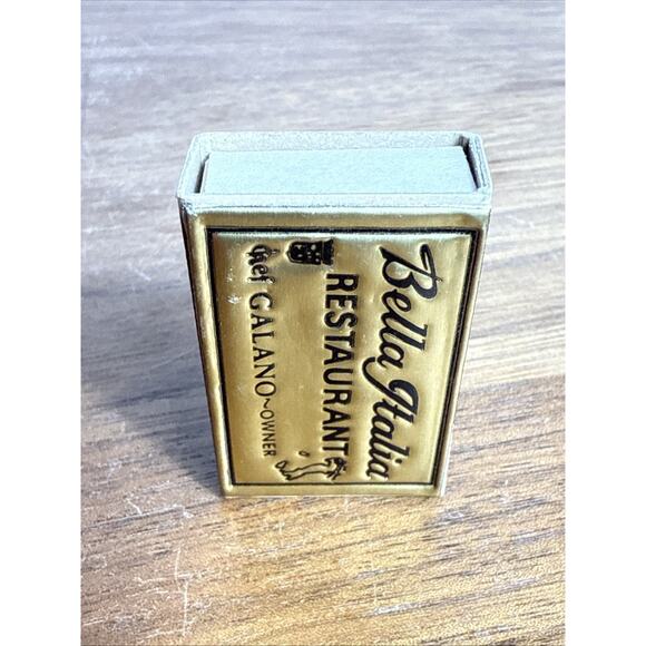 Bella Italia Restaurant Danbury CT Matchbook Unstruck Foiled Chef Galano Italian - Picture 5 of 8